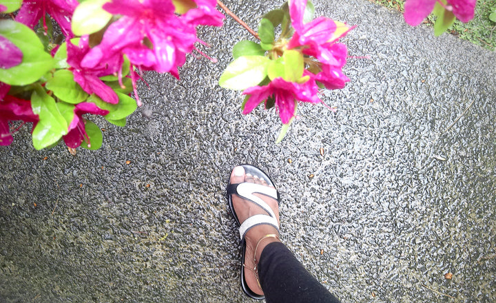 Zuri Shine Black Rhinestone Sandals for women by MHYK
