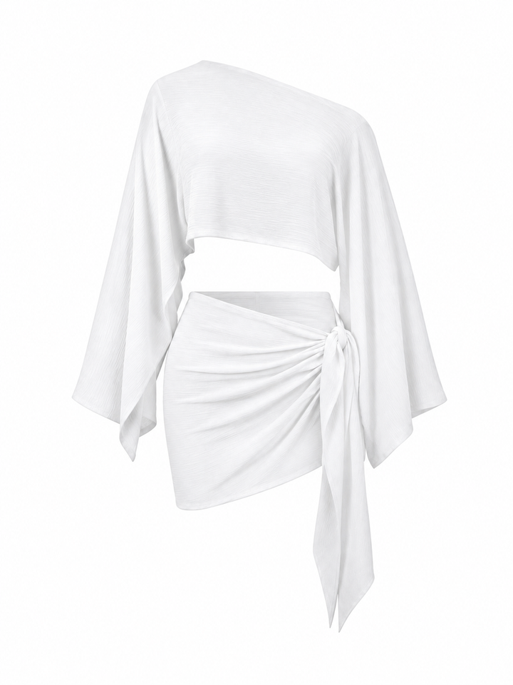 Sienna Draped Two-Piece Skirt Set