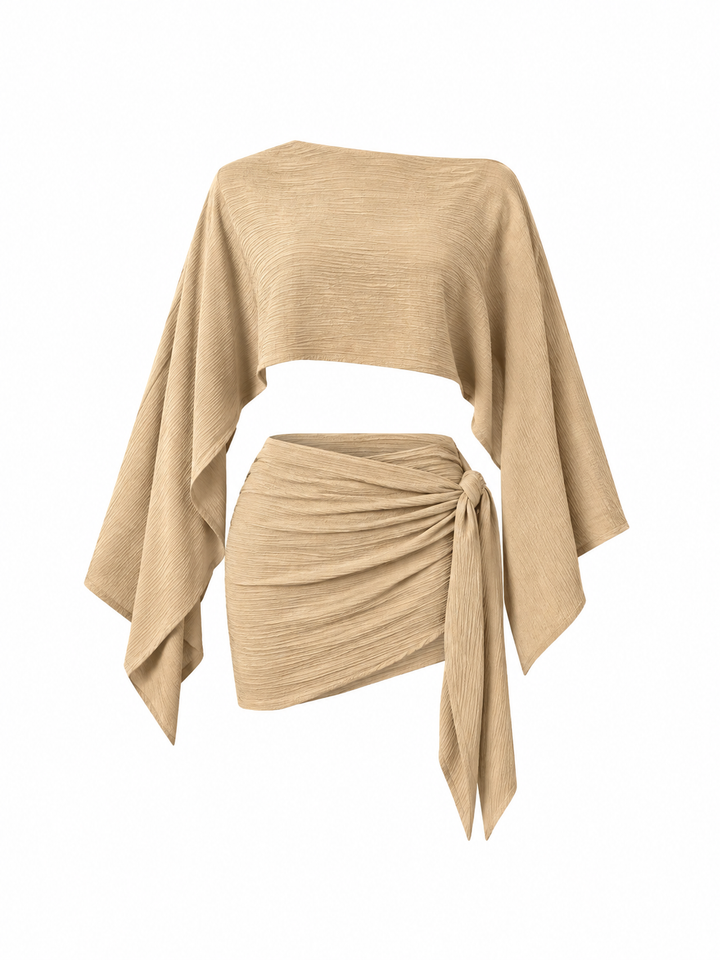 Sienna Draped Two-Piece Skirt Set